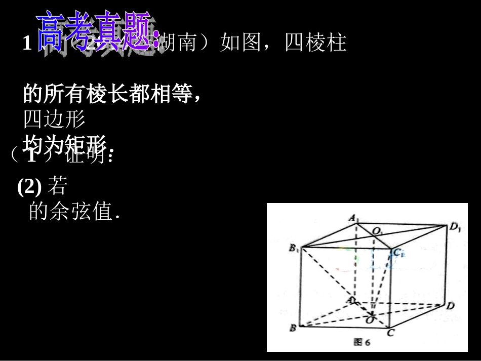 空间向量在立体几何中的应用（高三二轮复习_第3页