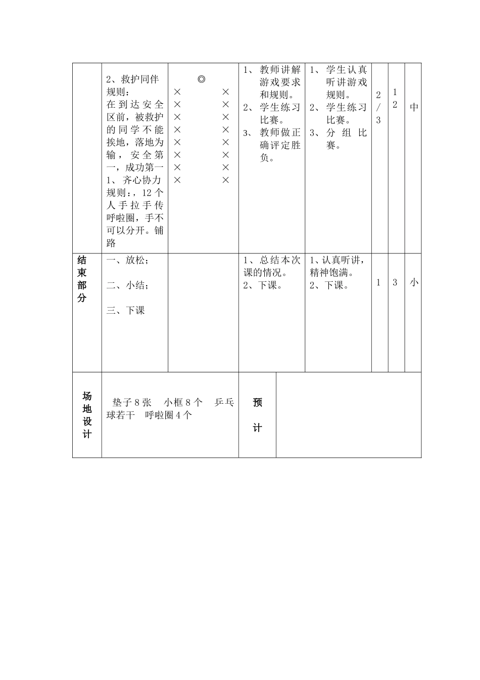 小学体育游戏课教案_第2页