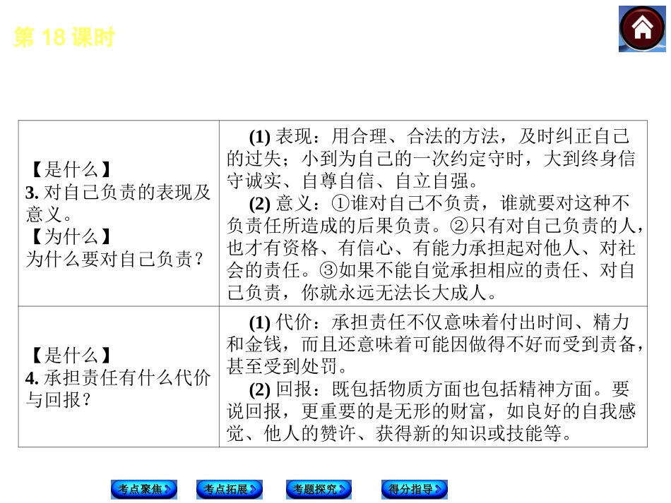【2015中考复习方案】（人教版）中考政治总复习课件（考点聚焦+考点拓展+归类探究+得分指导）：第18课时　承担责任服务社会（共17张PPT）_第3页