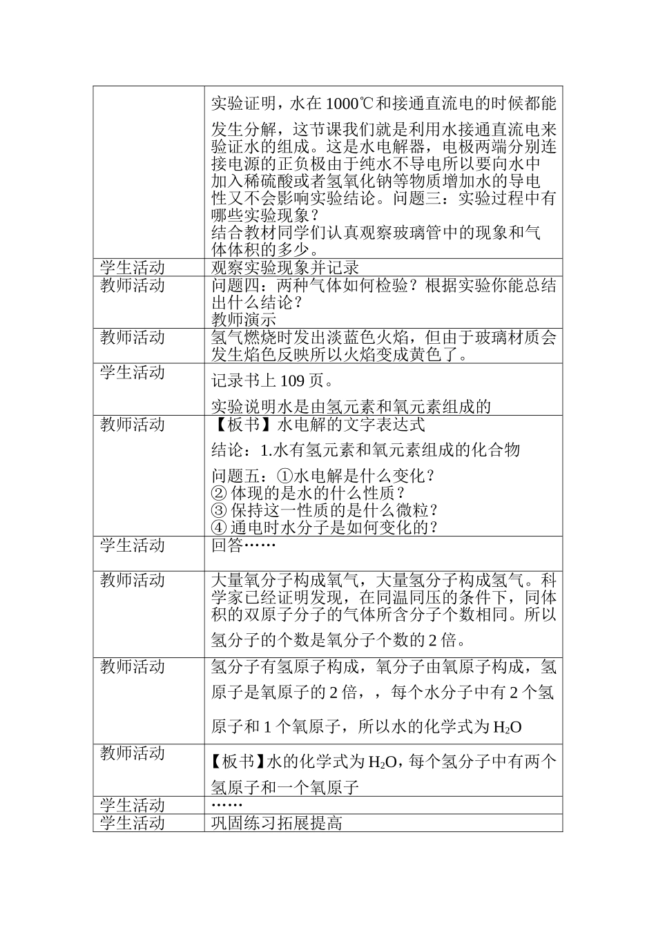 水的组成教案_第2页