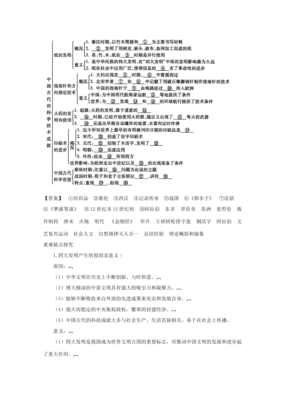 高中历史 专题2 第1课 中国古代的科学技术成就导学案 人民版必修3_第3页
