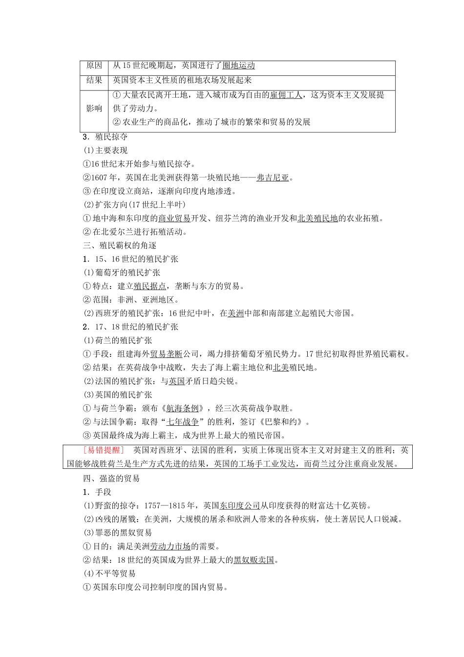 高中历史 专题5 走向世界的资本主义市场 二 血与火的征服与掠夺学案 人民版必修2-人民版高一必修2历史学案_第2页