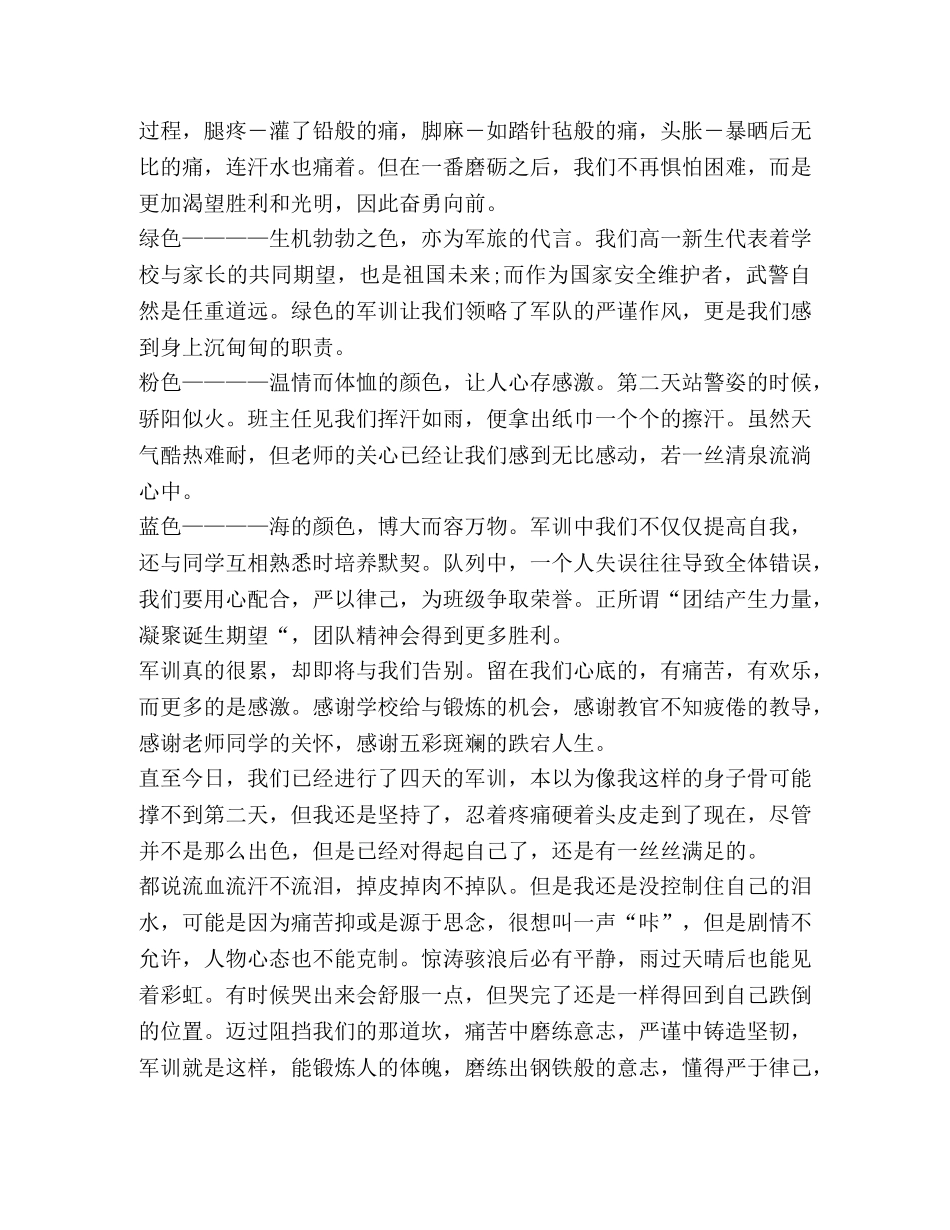 2024军训感想与心得 _第3页
