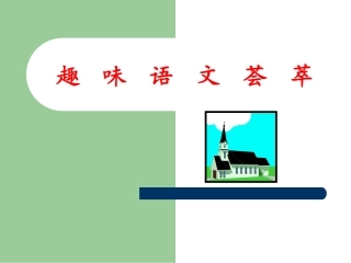 六年级语文活动课——趣味语文荟粹