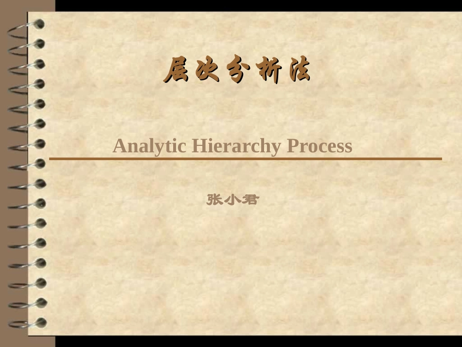 层次分析法--张小君_第1页