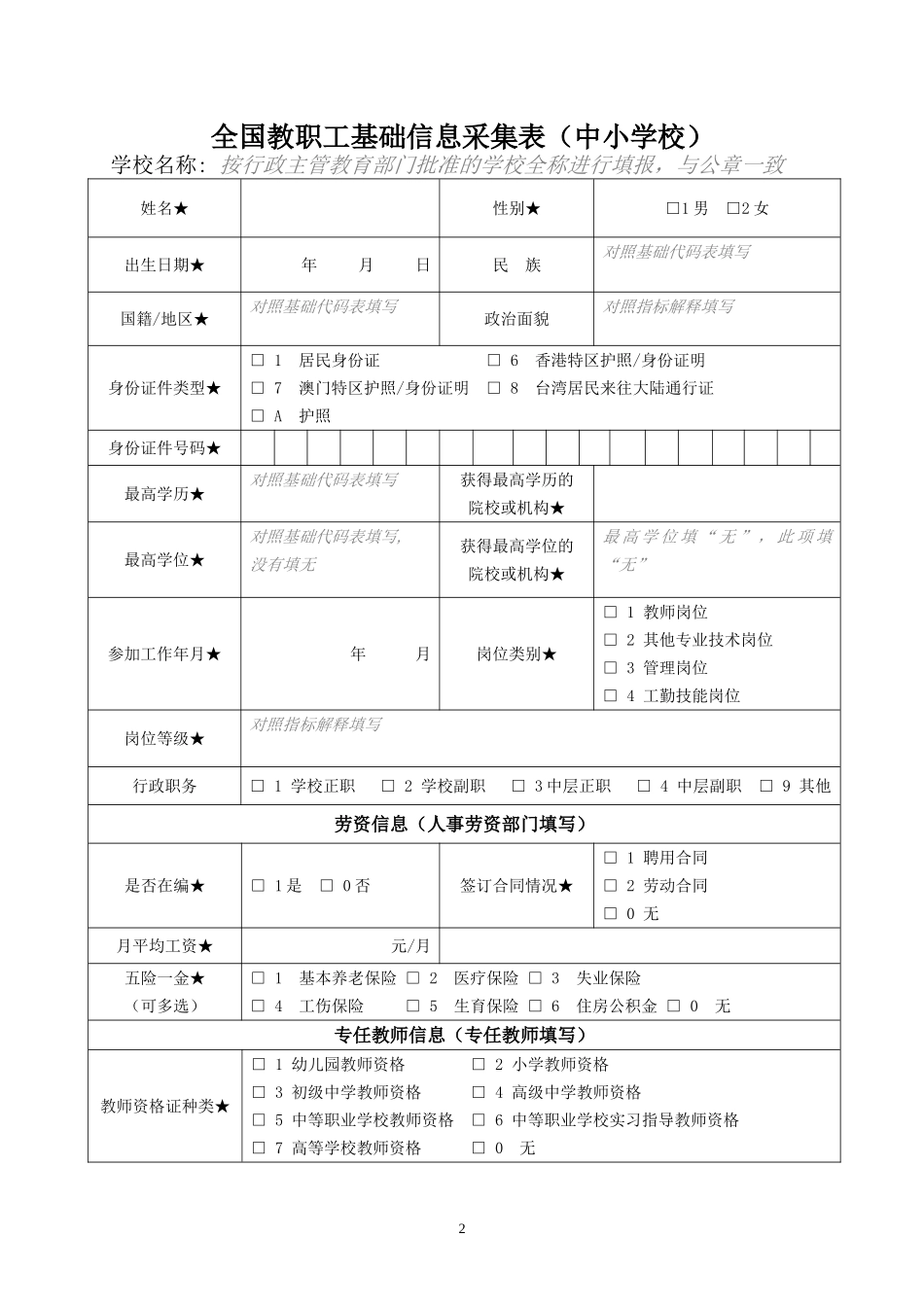 采集表、指标解释及基础代码表_第2页