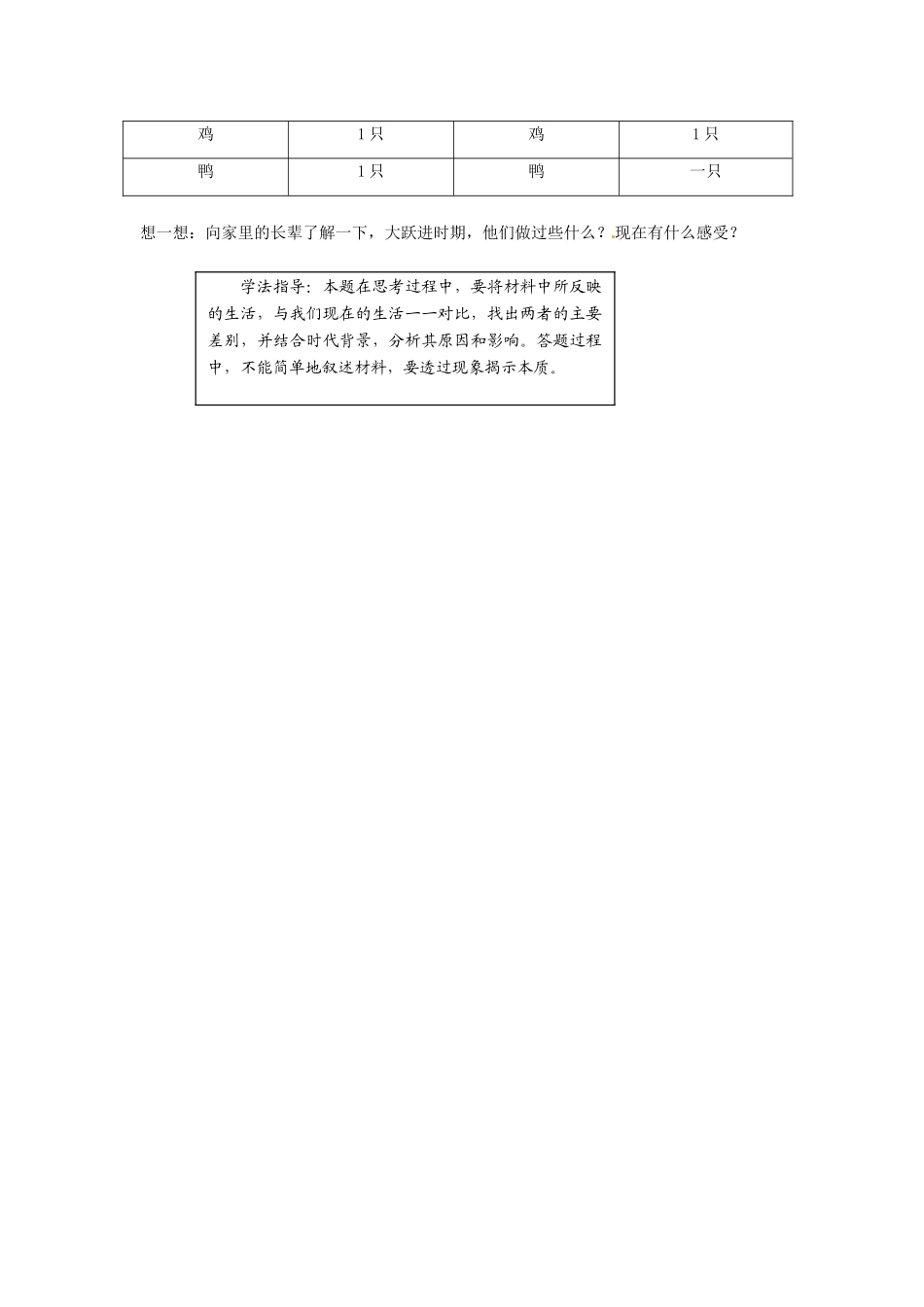 云南省宜良县第一中学高中历史 专题三 社会主义建设在探索中曲折发展导学案 人民版必修2_第3页