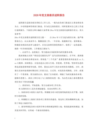 2024年党支部委员述职报告 