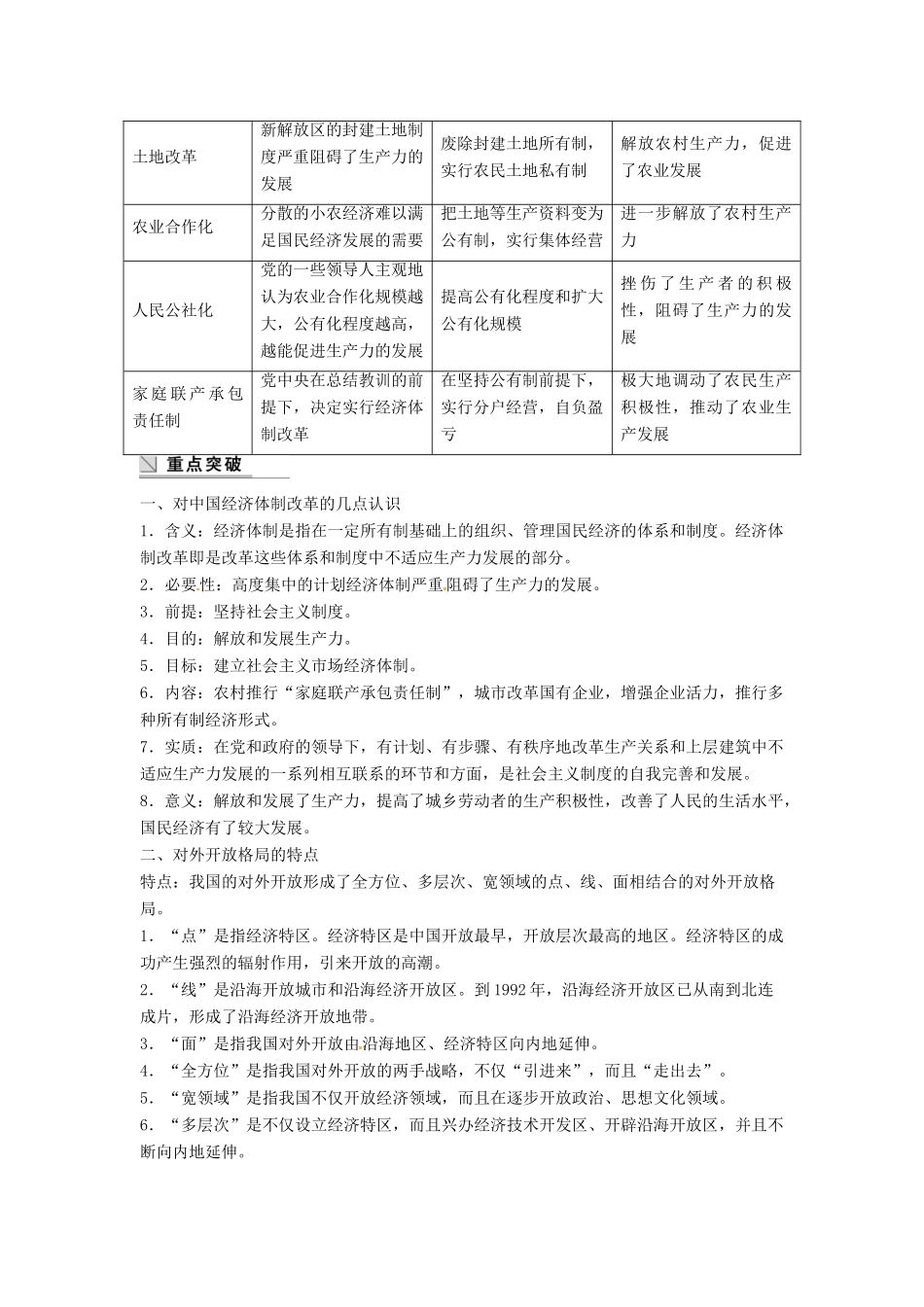 高中历史 专题三 中国社会主义建设道路的探索学案4 人民版必修2-人民版高一必修2历史学案_第2页