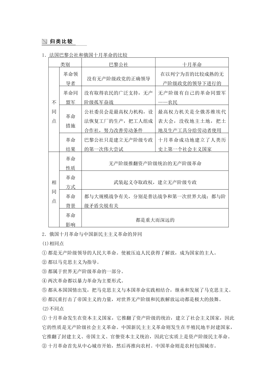 高中历史 第五单元 从科学社会主义理论到社会主义制度的建立学案 新人教版必修1-新人教版高一必修1历史学案_第3页