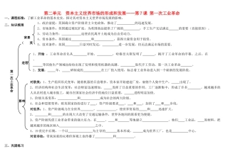 江苏省溧阳市高中历史 第7课 第一次工业革命学案 新人教版必修2
