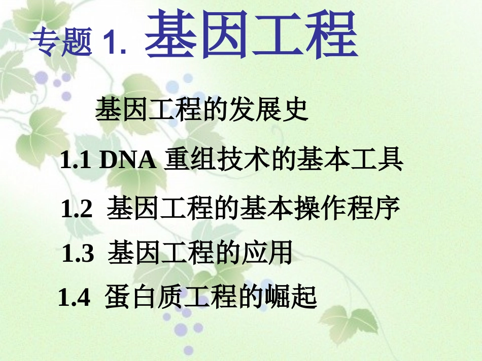 选修三11《DNA重组技术的基本工具》_第2页
