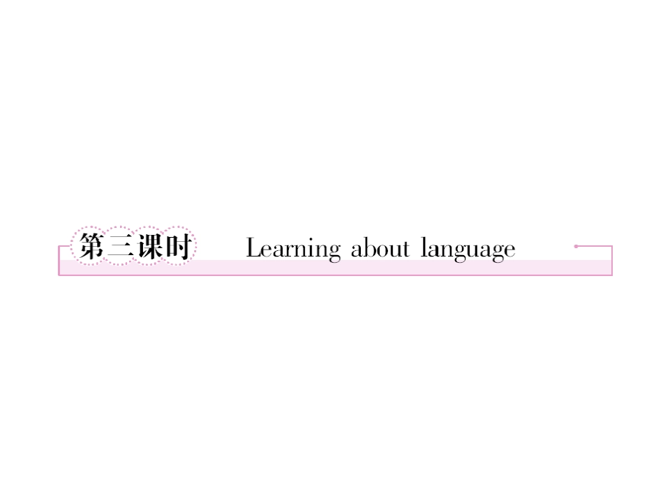 高二新人教版英语选修8课件Unit2Cloning第3课时Learningaboutlanguage_第1页
