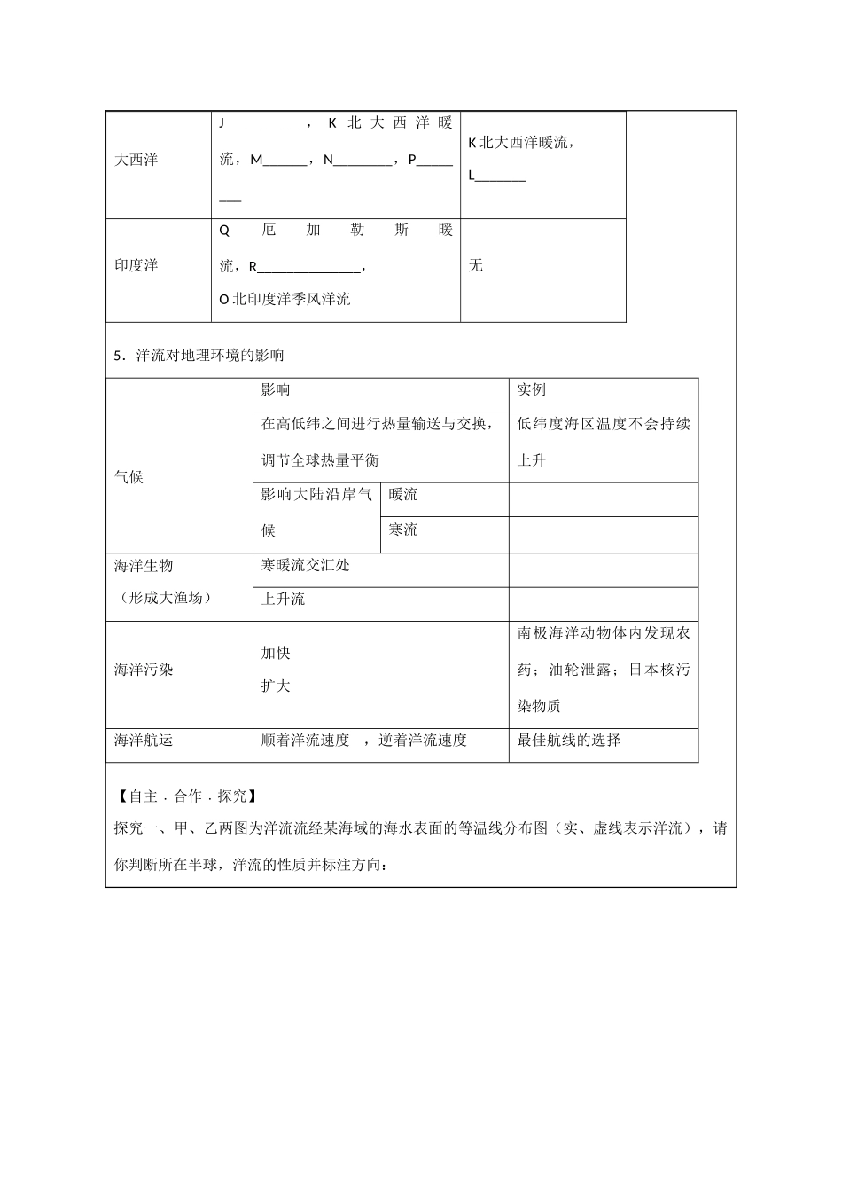 山东省泰安市肥城市第三中学高中地理 2.3 水圈与水循环（第2课时）学案 鲁教版必修1_第2页