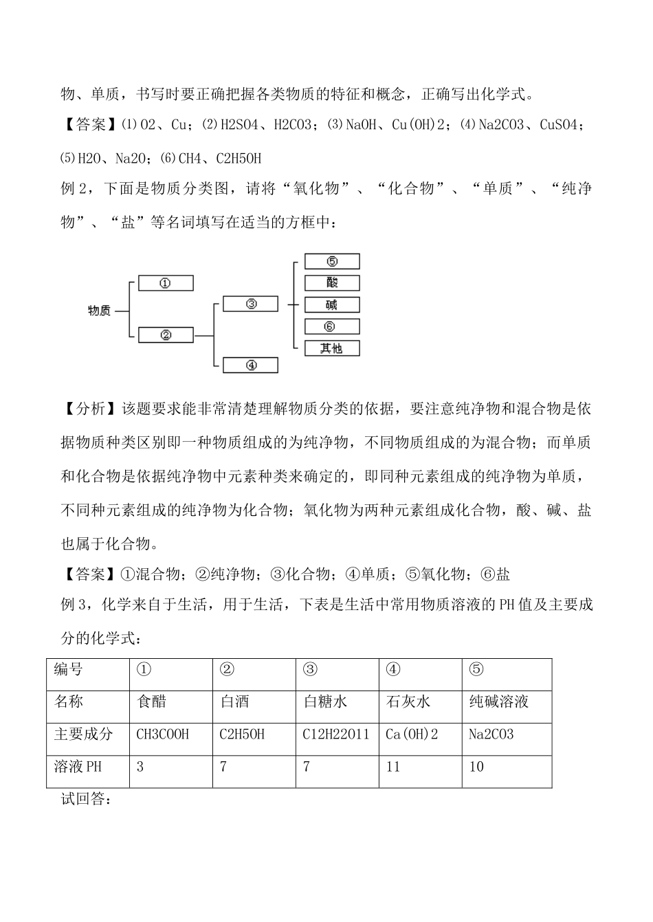 上科版高一化学物质的分类 学案_第2页