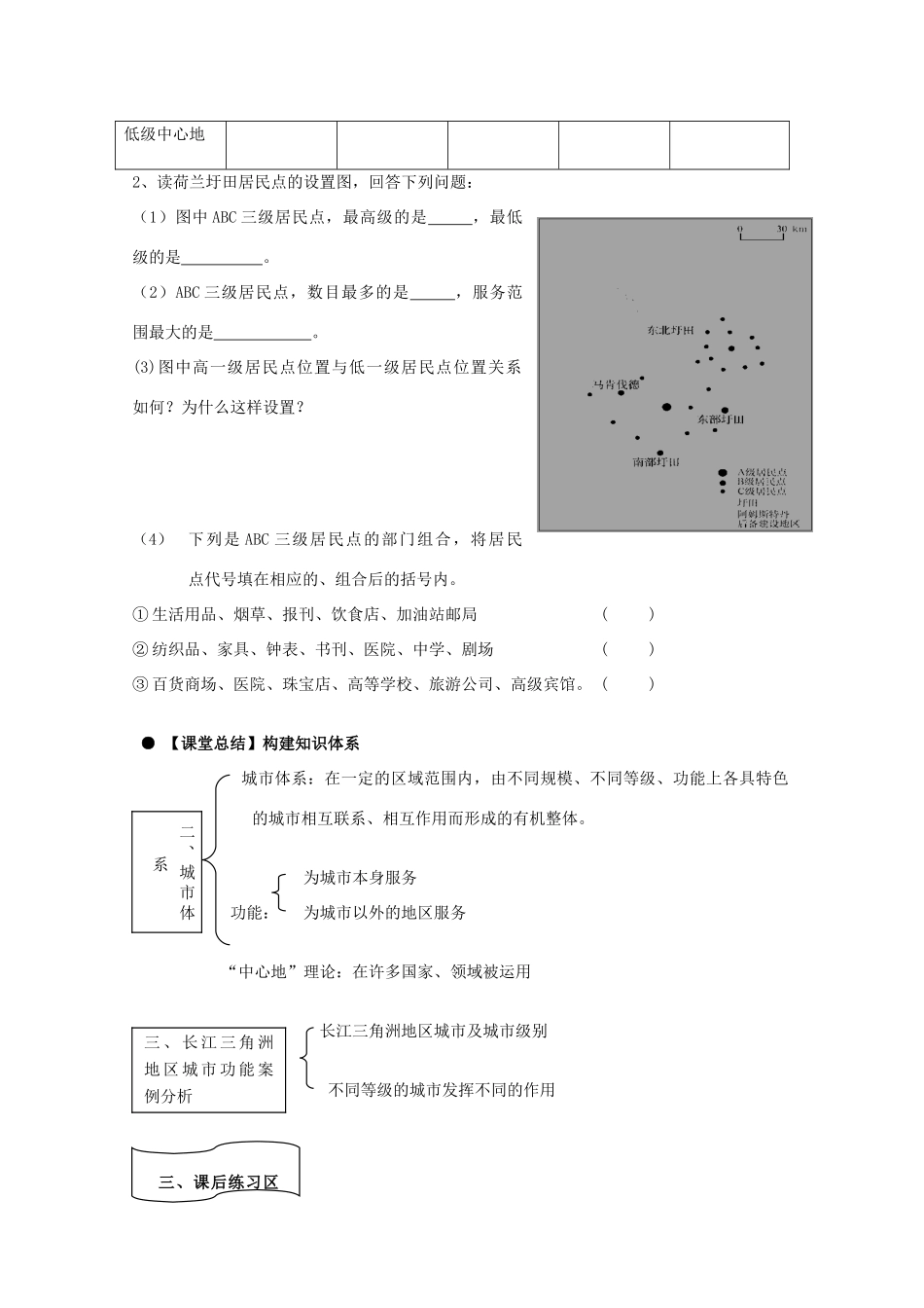 山东省威海二中高中地理 第二节《城市区位与城市体系》（第2课时）导学案 新人教版必修2_第3页