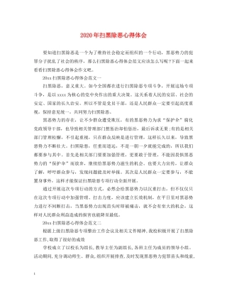 2024年扫黑除恶心得体会 (000001)