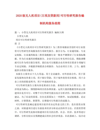 2024版无人机项目(立项及贷款用)可行性研究报告编制机构服务流程(1) 
