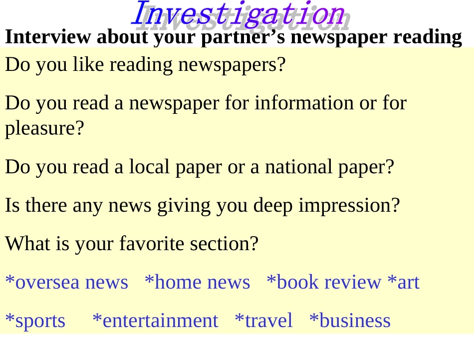 高中英语必修5Unit4Makingthenews-Reading课件（人教新课标）_第3页