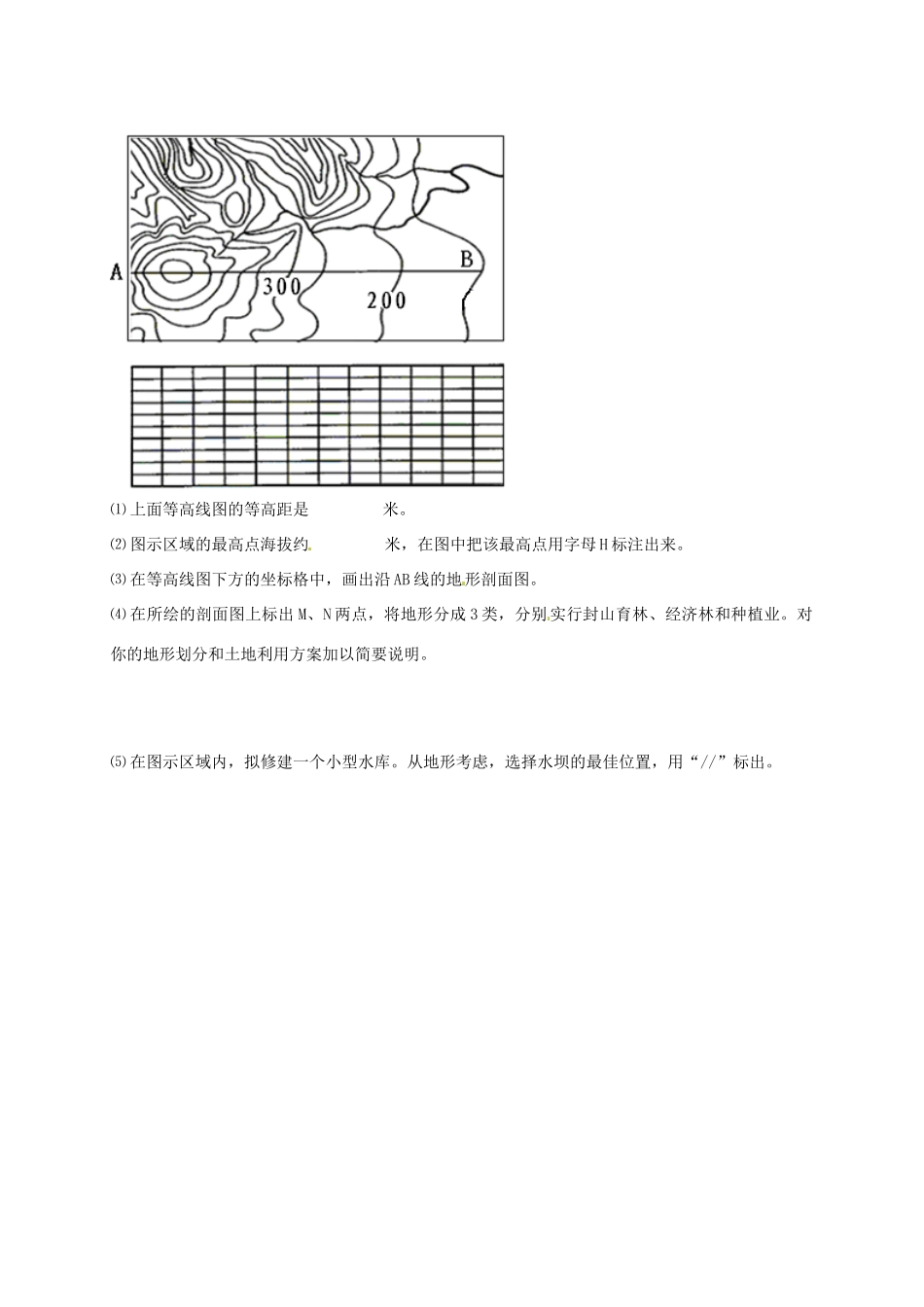 江苏省海头高级中学高中地理 学会应用地形图单元活动导学案 鲁科版必修1_第3页