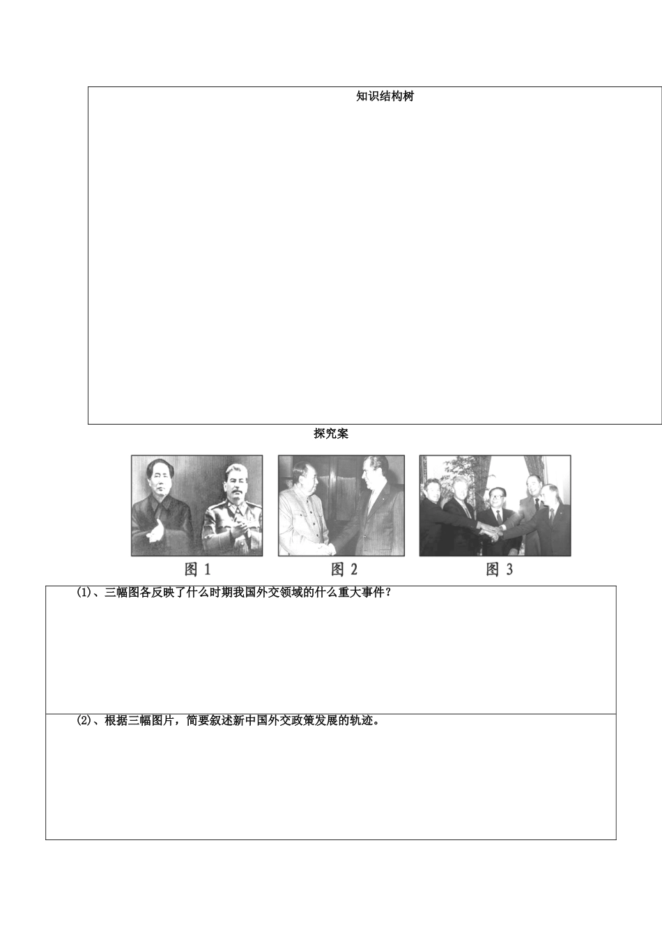 高中历史 专题5 现代中国的对外关系 第3节 新时期的外交政策与成就学案 人民版必修1-人民版高一必修1历史学案_第3页