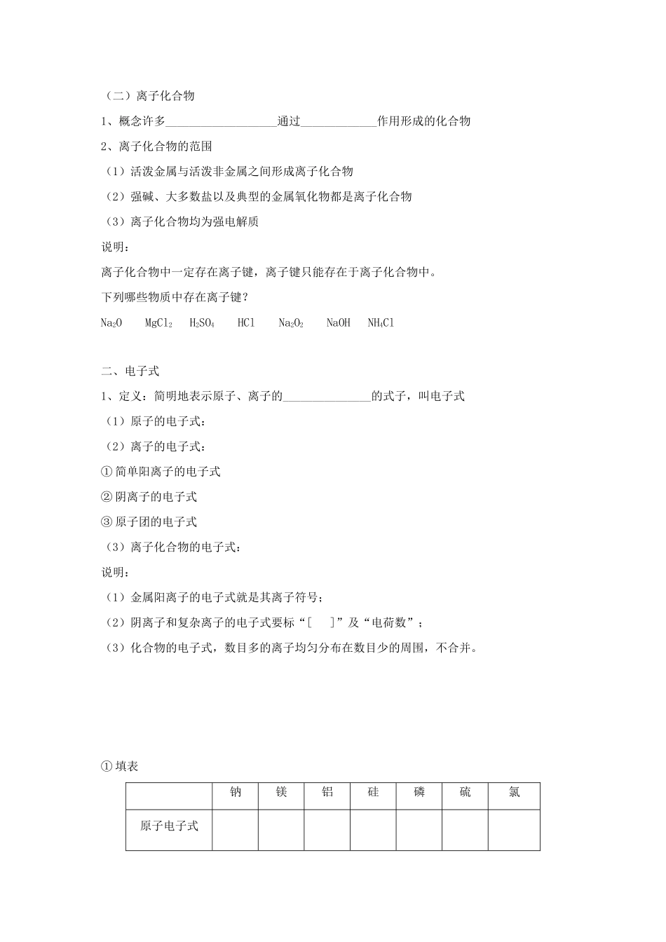 江苏省苏州中学园区高一化学《微粒之间的相互作用力》学案1 苏教版_第2页