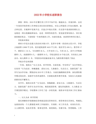 20XX年小学校长述职报告 (000002)