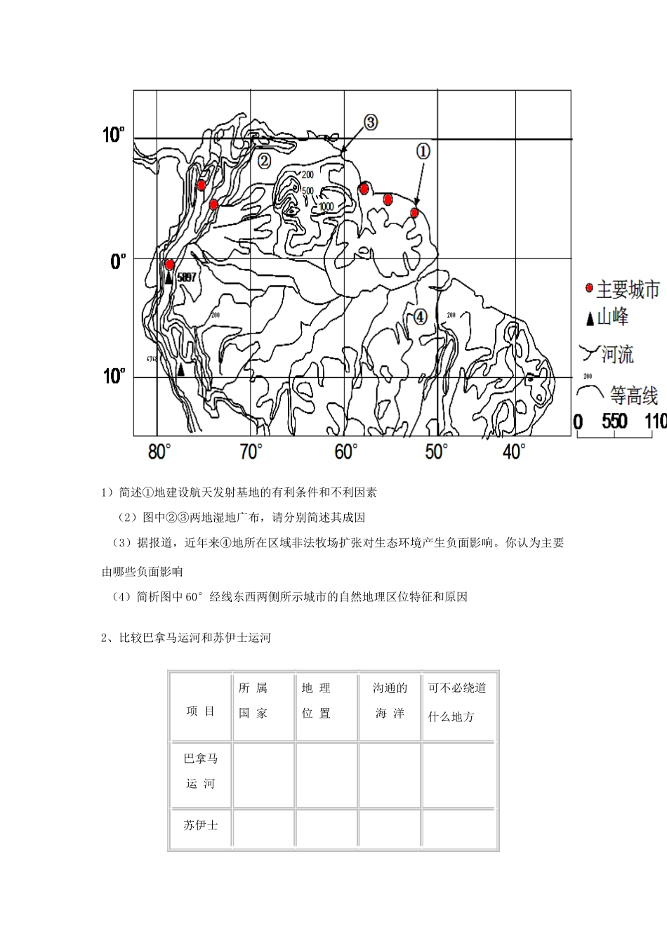 湖北省浠水县洗马高级中学高三地理《拉丁美洲》复习学案 新人教版_第3页