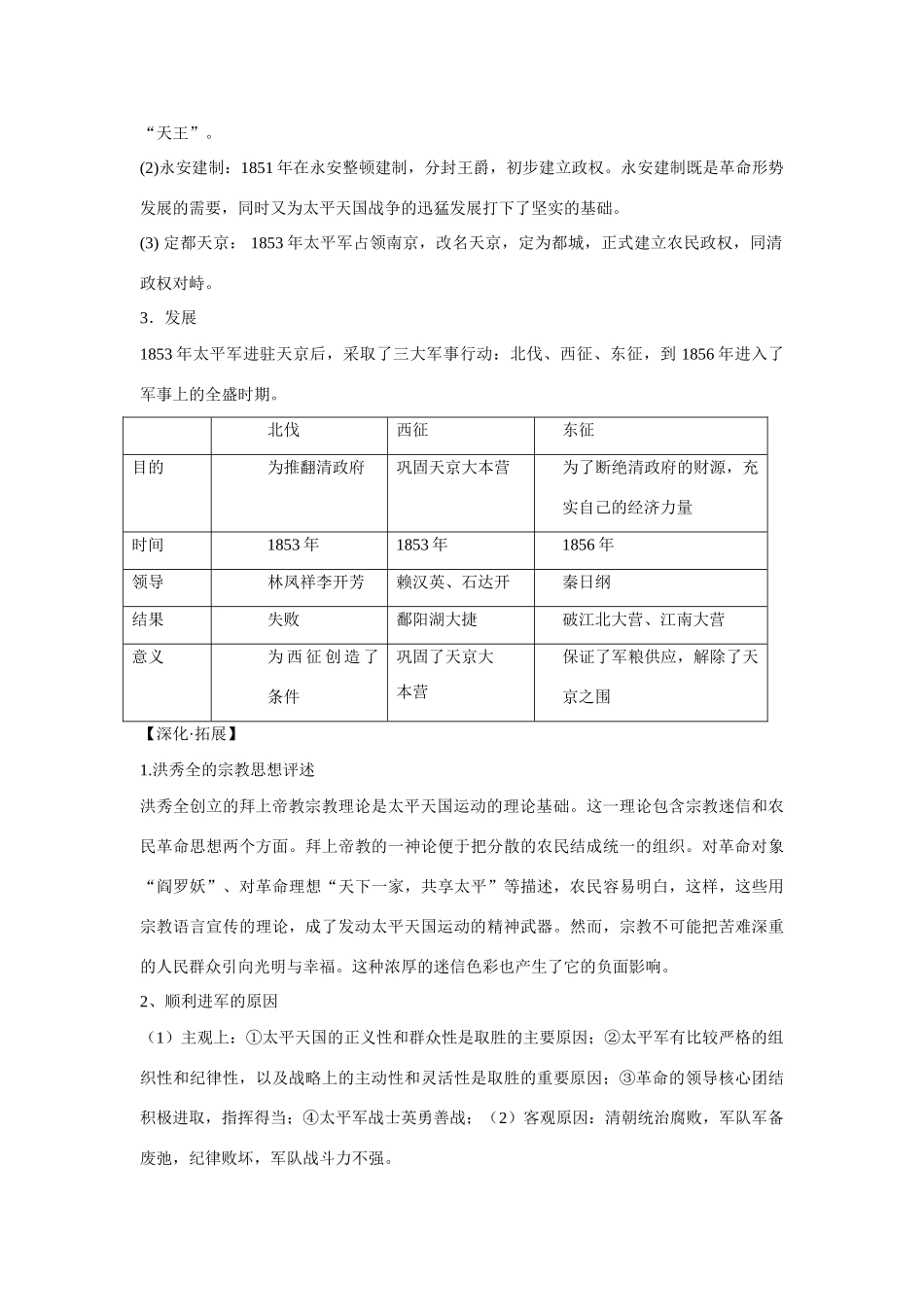 高中历史 专题三 近代中国的民主革命第1节《太平天国运动》参考学案1 人民版必修1_第2页