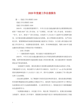2024年党建工作自查报告 (000002)