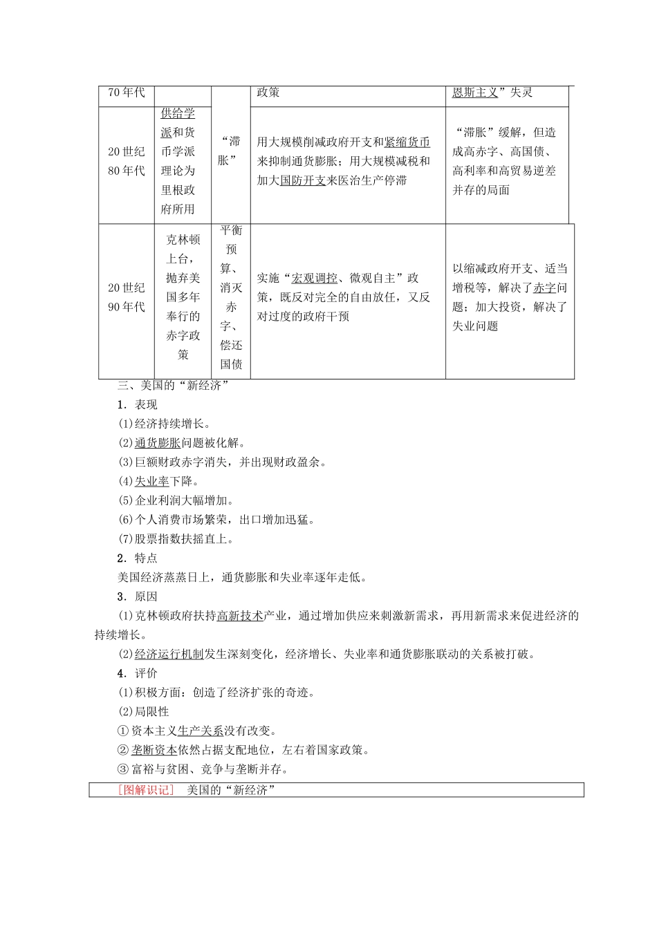 高中历史 专题6 罗斯福新政与当代资本主义 三 当代资本主义的新变化学案 人民版必修2-人民版高一必修2历史学案_第2页