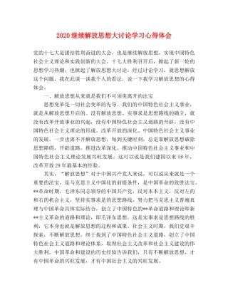 2024继续解放思想大讨论学习心得体会 