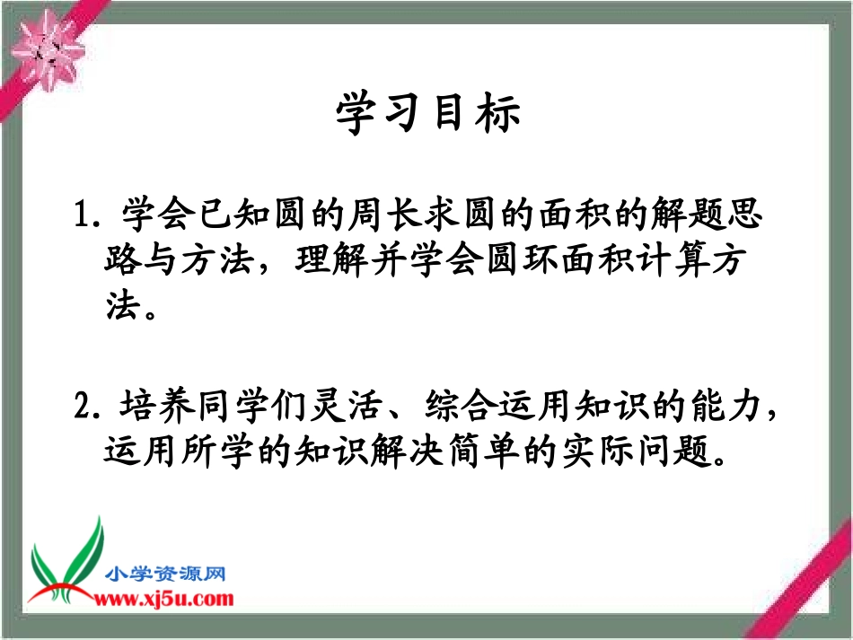 人教新课标数学六年级上册《圆环面积》PPT课件_第2页