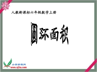 人教新课标数学六年级上册《圆环面积》PPT课件