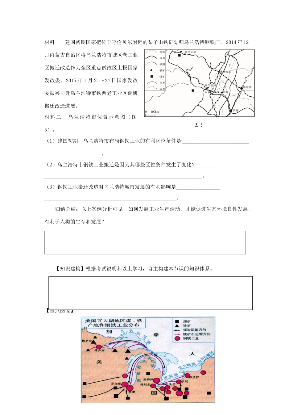 江苏省扬州市高考地理二轮专题复习 产业活动与地理环境 第4课时 生产活动对地理环境的影响学案-人教版高三全册地理学案_第3页