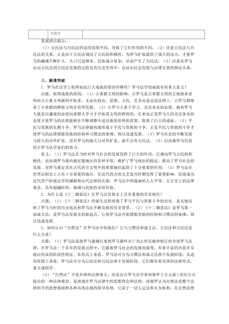 高中历史 6.3《罗马人的法律》学案（5） 人民版必修1_第2页