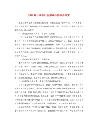 20XX年小学生社会实践心得体会范文 (000002)