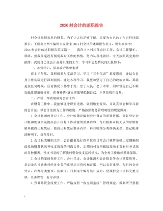 2024村会计的述职报告 (000002)
