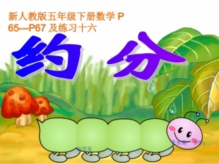 人教版五年级下册数学约分