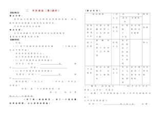 高中历史 专题三  近代中国的民主革命 第2课 辛亥革命（第1课时）学案 人民版必修1-人民版高一必修1历史学案