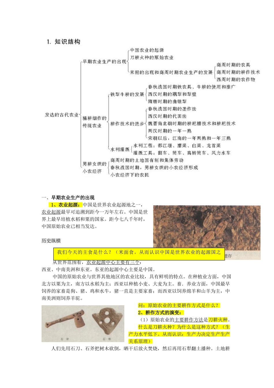 高中历史《发达的古代农业》学案4 新人教版必修2_第2页
