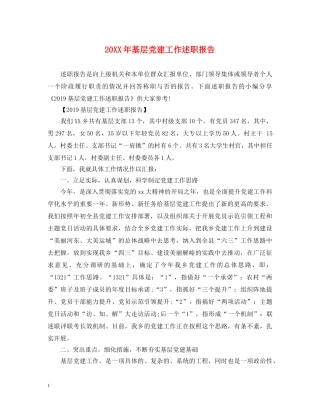 20XX年基层党建工作述职报告 (000002)