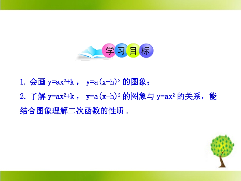 《二次函数y=a（x-h）^2＋k的图象和性质（1）》参考课件_第2页