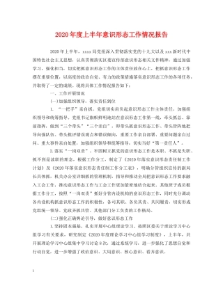 2024年度上半年意识形态工作情况报告(1) 