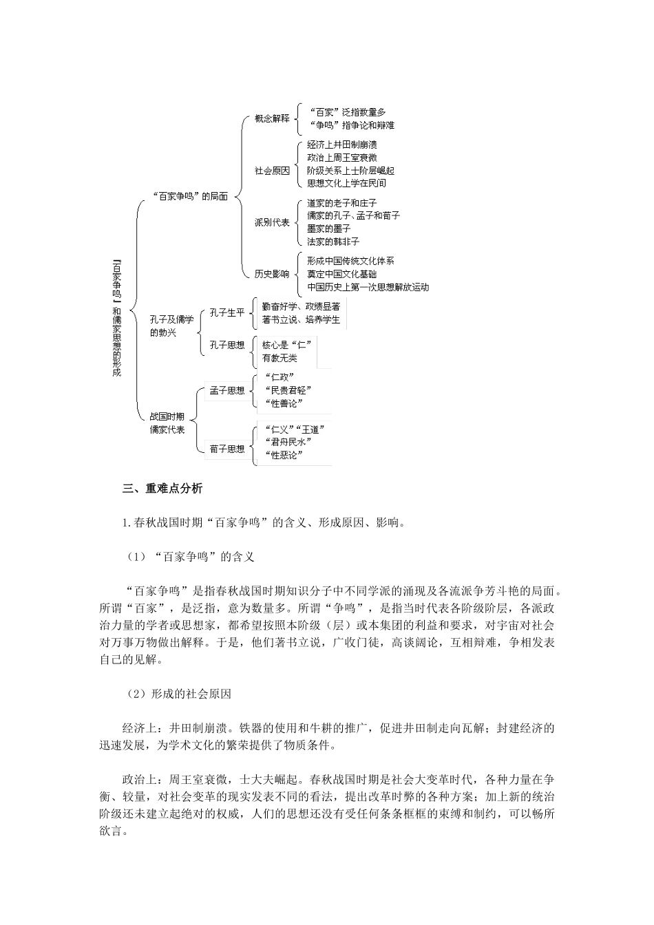 高中历史《百家争鸣》学案1 人民版必修3_第2页