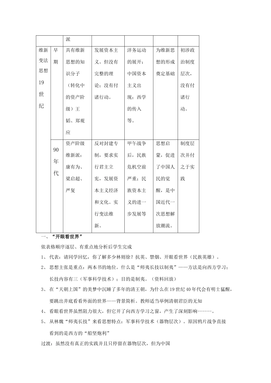 高中历史第五单元 近代中国的思想解放潮流 教学案人教版必修三_第3页