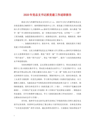 2024年党总支书记抓党建工作述职报告 