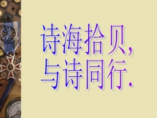 综合学习《诗海拾贝》课件——王琪