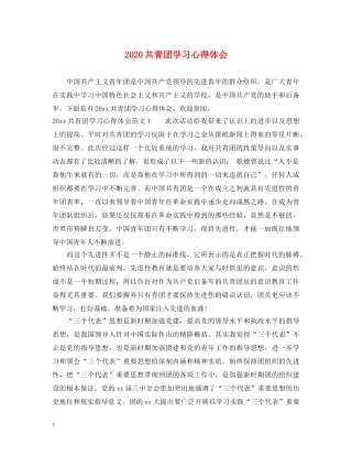 2024共青团学习心得体会 