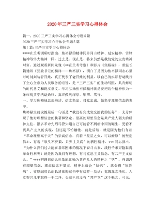 2024年三严三实学习心得体会 